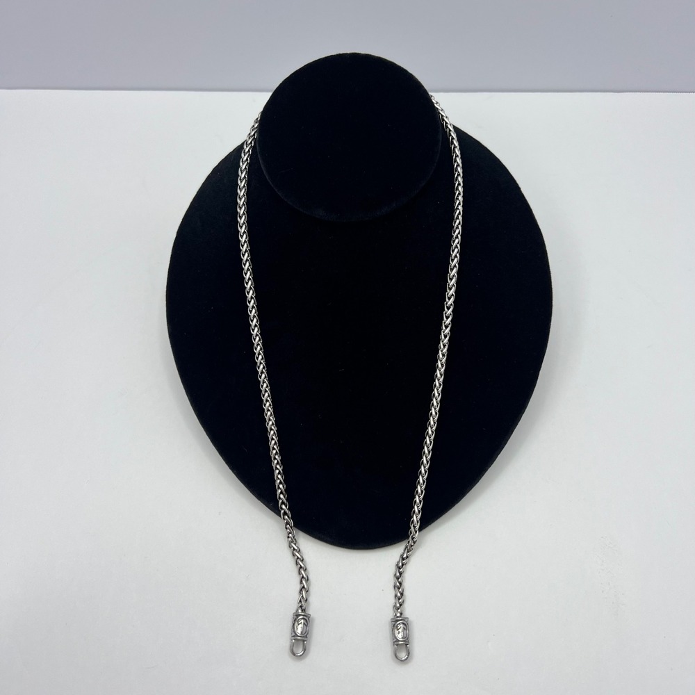 Silver Tone Kings Chain 22" Viking Nordic Braided Biker Goth Jewelry Celtic Punk